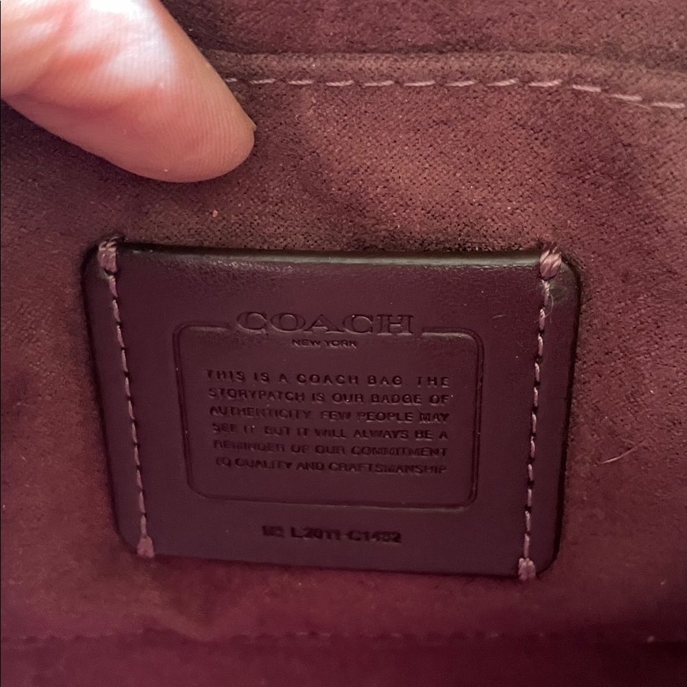 Coach Ellen Pebble Leather Saddle Crossbody Bag in Coral - Picture 7 of 12